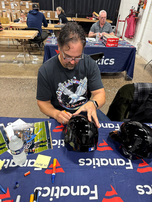 Mike Piazza Autographed NY Mets Full Size Rawlings Authentic Black Helmet w/ Last to Wear 31 (Fanatics)