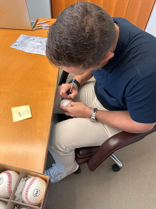 David Wright Autographed Retirement Logo Baseball with Inscription "Mets HOF 2025" (JSA)