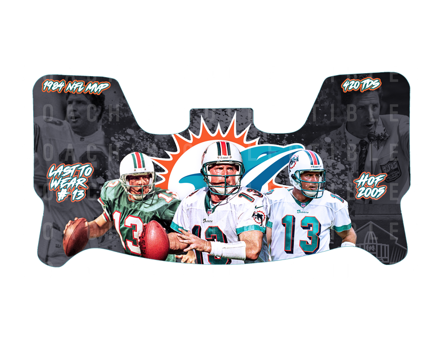 Dan Marino Custom Blackout/Eclipse Visor for Any Full Size Riddell Helmet (Universal Fit) (4)