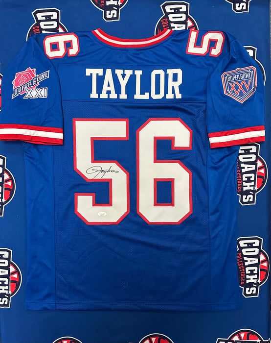 Lawrence Taylor Autographed NY Giants CUSTOM Blue Home Jersey (JSA)