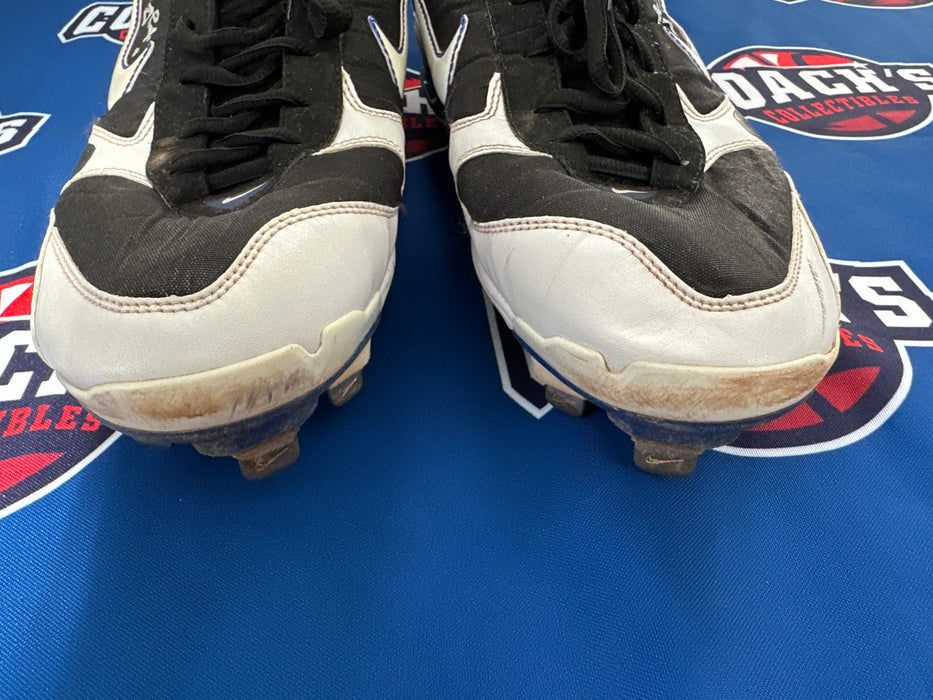 GAME USED David Wright Autographed PAIR of Blue Nike Cleats w/ Game Used Inscription (Beckett)