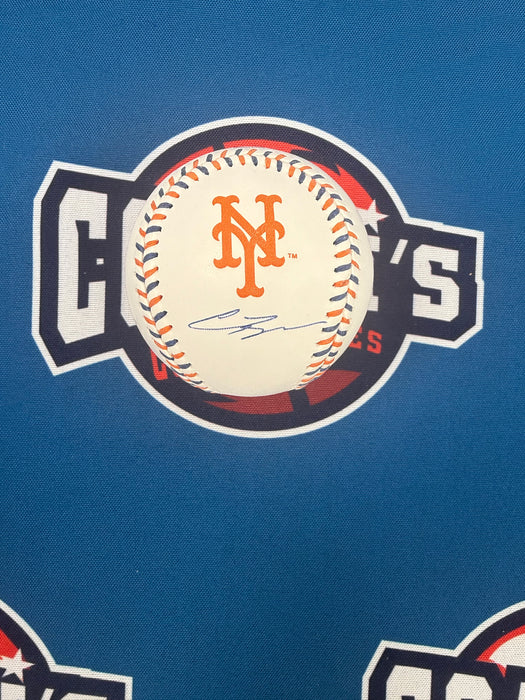 Carson Benge Autographed NY Mets Team Stitch Official Major League Baseball (JSA)