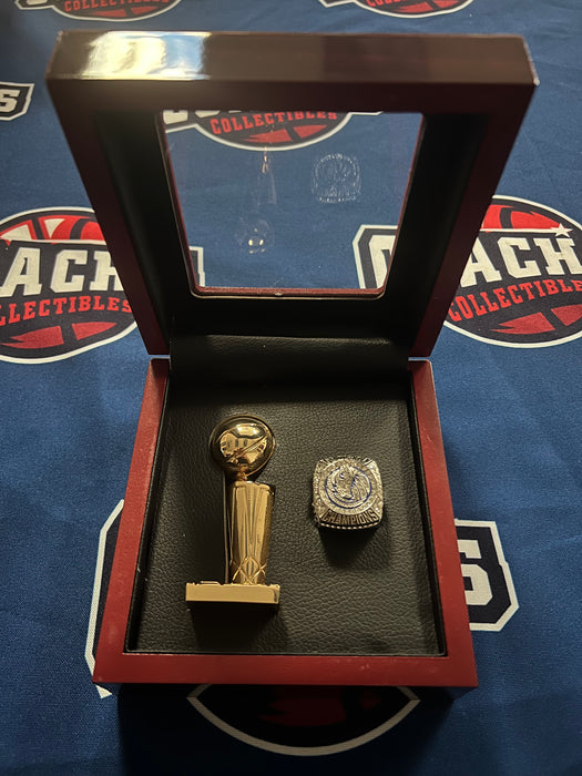 Dallas Mavericks 2pc Replica NBA Championship Ring & Trophy with Display Box