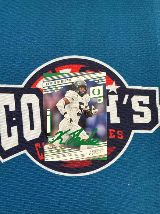 Kayvon Thibodeaux Autographed 2022 Panini Chronicles Prestige Draft Picks Rookie Card (GTP)