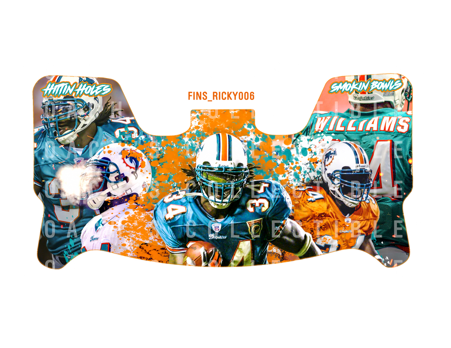 Ricky Williams Custom Visor for Any Full Size Riddell Helmet (Universal Fit) (1)