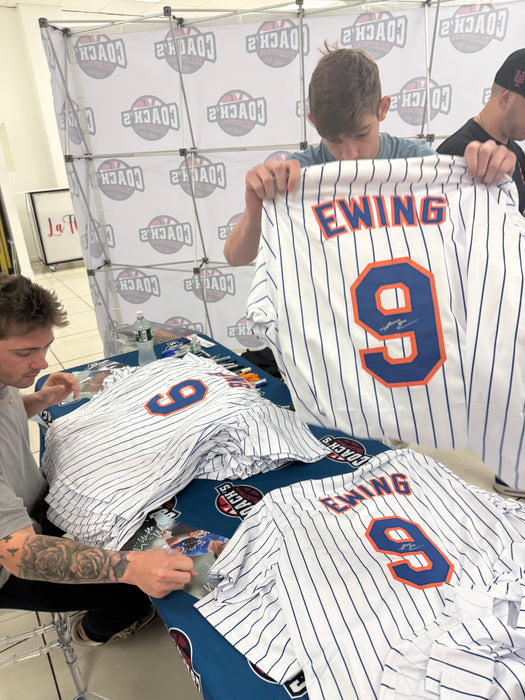 AJ Ewing Autographed NY Mets CUSTOM Pinstripe Jersey (JSA)