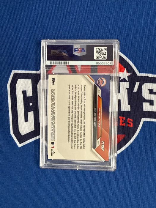 Luisangel Acuna Autographed 2024 LE SP FOIL Topps Now #711 Slabbed Card Gem 10 Auto w/ 1st MLB HR (PSA Slab)