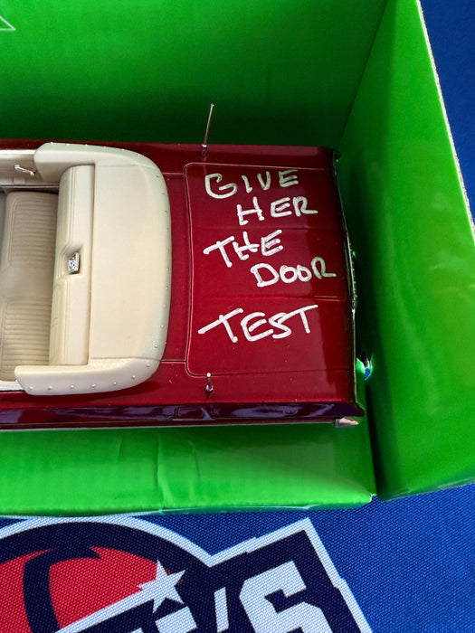 Chazz Palminteri Autographed Red Convertible Die Cast Car w/ Give Her the Door Test (JSA)