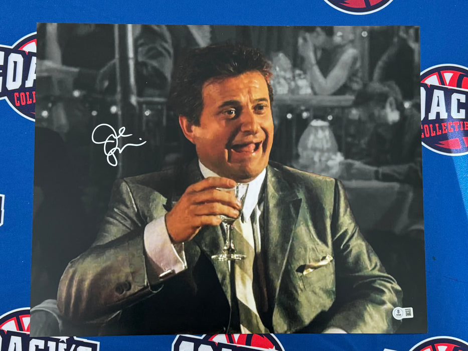Joe Pesci Autographed 16x20 Goodfellas “Funny How” Laughing Custom Spotlight Photo (Beckett)