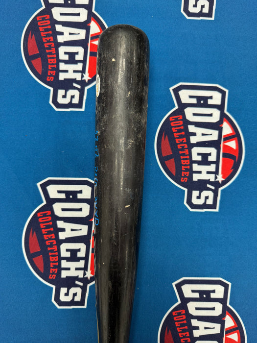 Ronny Mauricio Autographed GAME USED Bat from 2025 Season w/ Inscr (JSA)