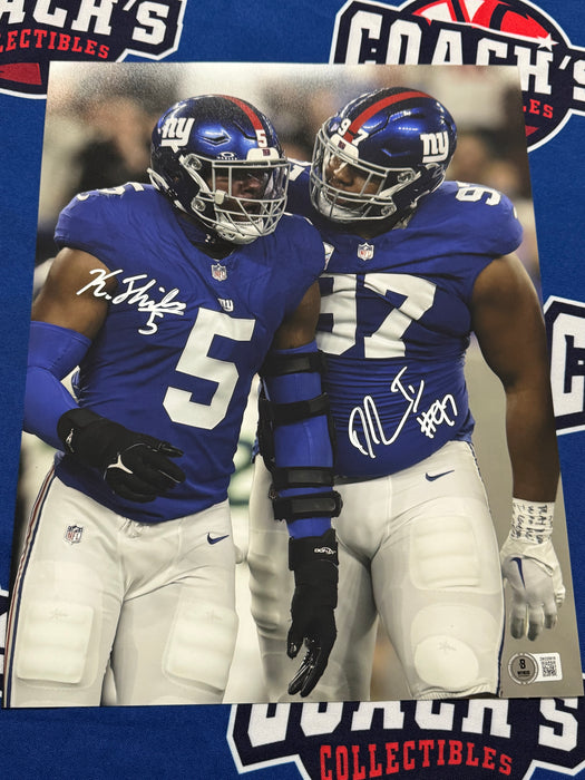 Kayvon Thibodeaux & Dexter Lawrence DUAL Autographed 11x14 Photo (Beckett)