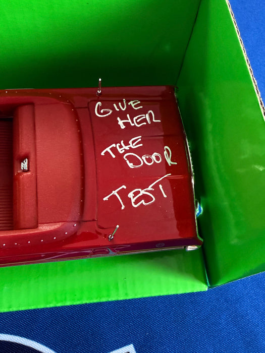 Chazz Palminteri Autographed Red Convertible Die Cast Car w/ Give Her the Door Test (JSA)