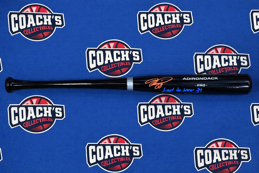 Mike Piazza Autographed Rawlings Black Pro Model Bat w/ Last to Wear 31 (Fanatics)