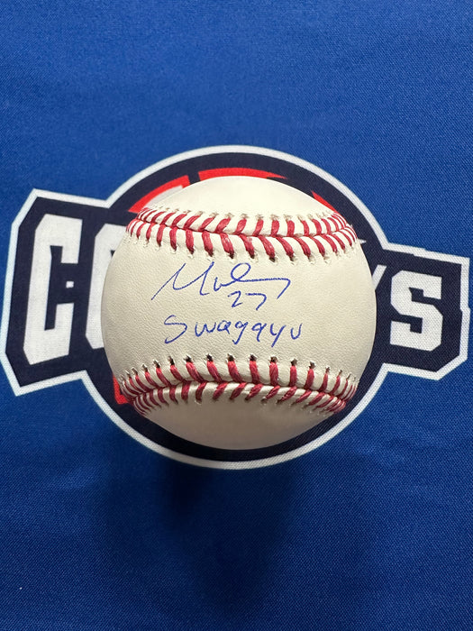 Mark Vientos Autographed OML Baseball with Swaggy V Inscription (Beckett)