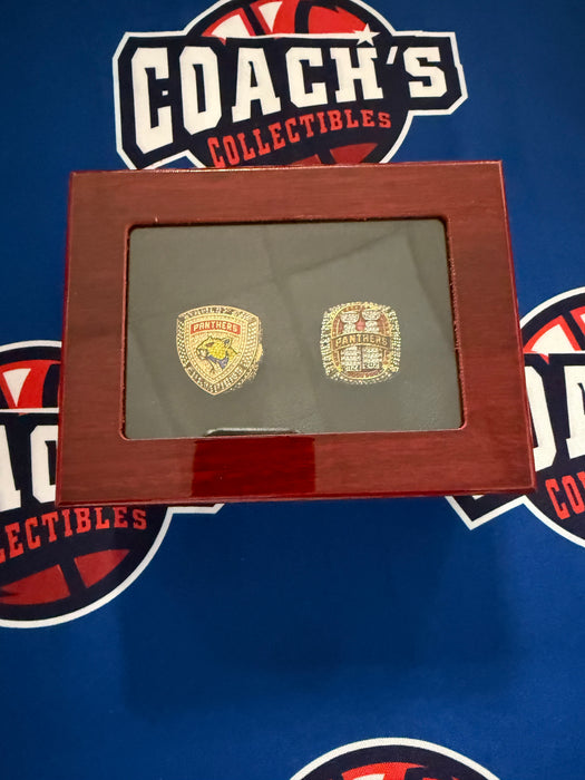 Florida Panthers 2pc Replica Stanley Cup Ring with Display Box