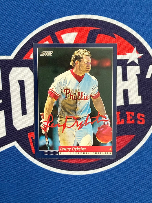 Lenny Dykstra Autographed 1993 Score Base Card (GTP)