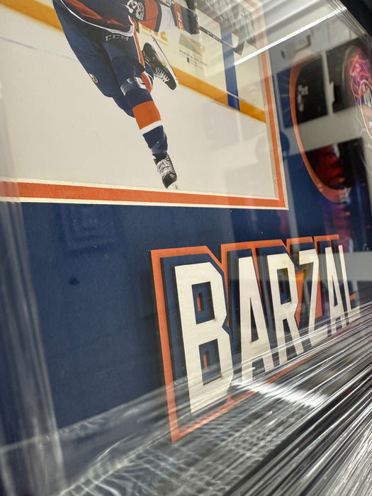 Mathew Barzal Autographed Puck in 13”x8” Custom Shadowbox (Fanatics)