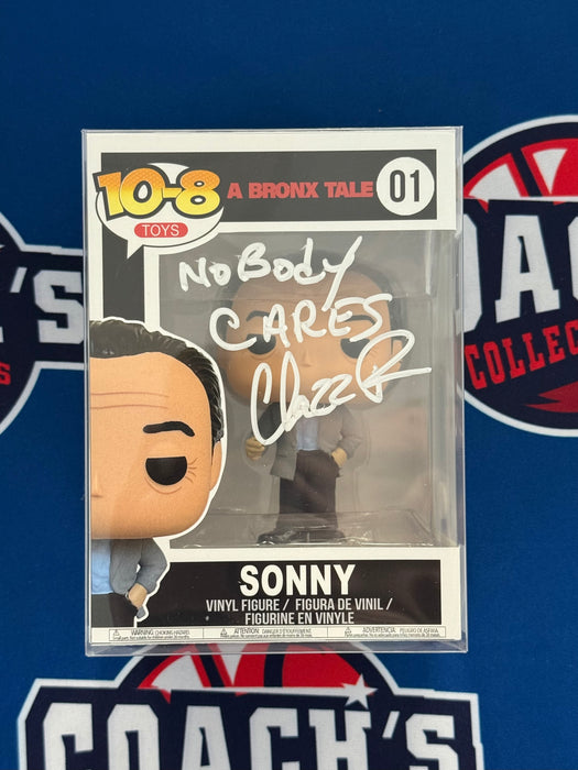 Chazz Palminteri Autographed CUSTOM Pop Figure w/ Nobody Cares Inscription (JSA)