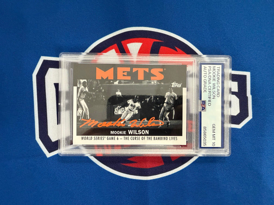 Mookie Wilson Autographed 2021 Topps Once Upon a Time in Queens Special Set Card Gem Mint Auto (PSA SLAB)