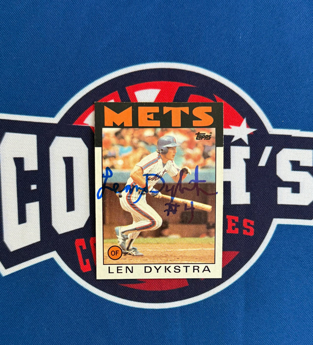 Lenny Dykstra Autographed 1986 Topps Rookie Card (GTP)