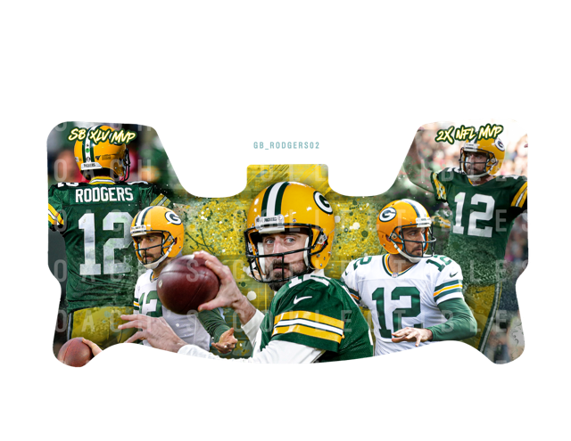 Aaron Rodgers Custom Visor for Any Full Size Riddell Helmet (Universal Fit) (3)