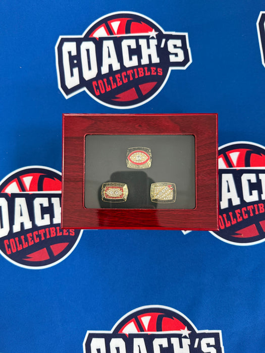 Washington Redskins 3pc Super Bowl Replica Ring Set with Display Box