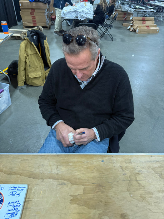 Mike Piazaa & Al Leiter DUAL Autographed 2000 World Series Logo Baseball (JSA/Fanatics)