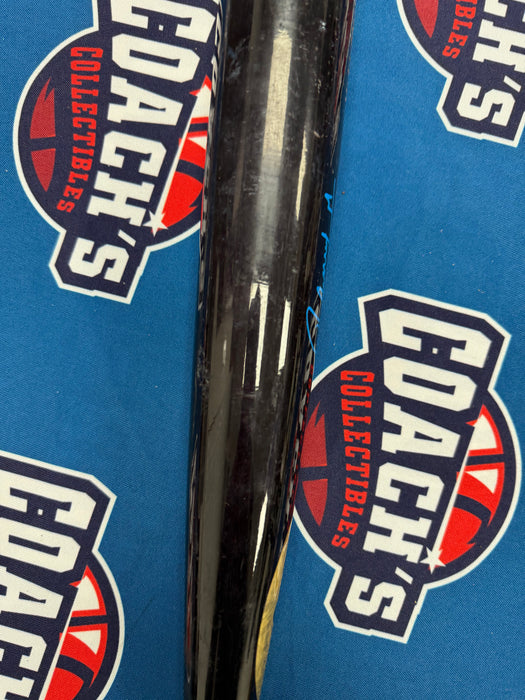 Ronny Mauricio Autographed GAME USED Bat from 2025 Season w/ Inscr (JSA)