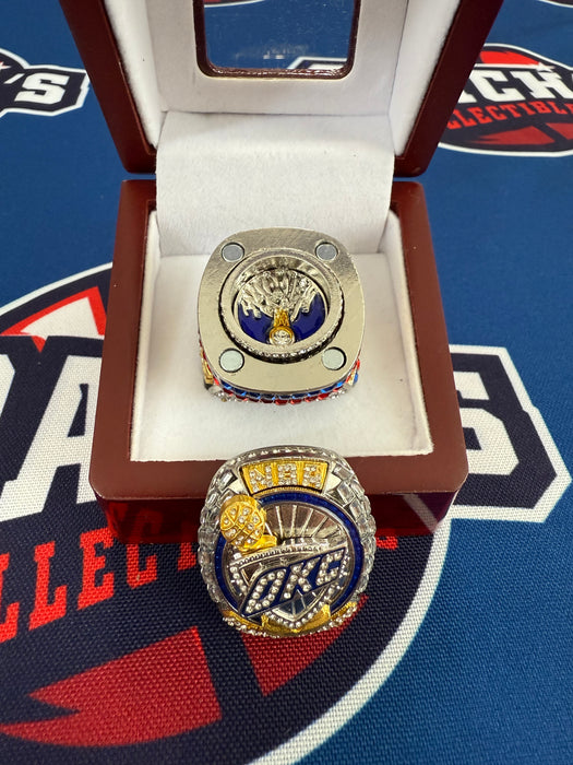 Oklahoma City Thunder Replica 2025 NBA Championship Ring w/ Display Box (SGA-MVP)
