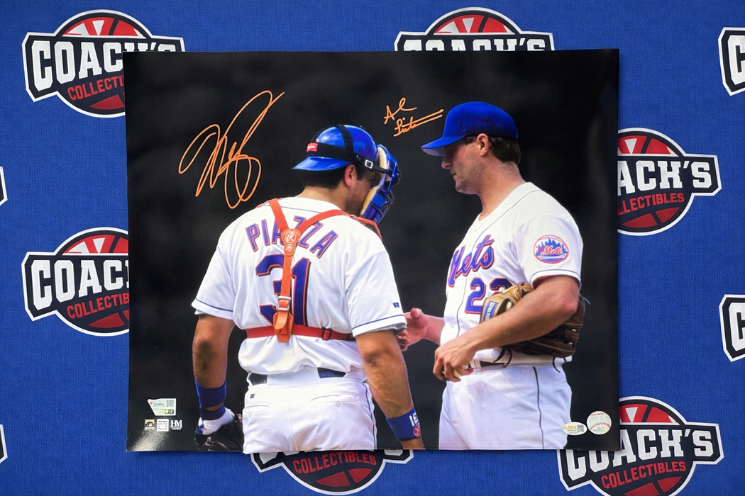 Mike Piazaa & Al Leiter DUAL Autographed 16x20 Photo (JSA/Fanatics)