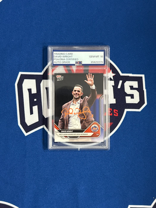 David Wright Autographed 2025 Topps Now #439 Slabbed Card Gem Mint 10 Auto (PSA)