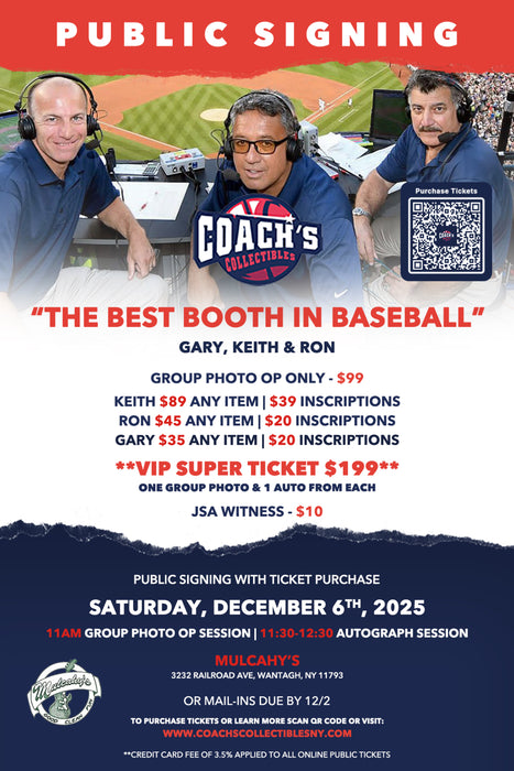 (1) PUBLIC TICKET Gary Cohen Autograph ANY ITEM (12-6-25) (11:30am)