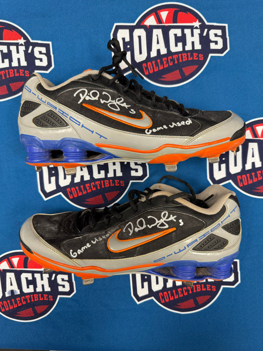 GAME USED David Wright Autographed PAIR of Blue Nike Cleats w/ Game Used Inscription (Beckett)