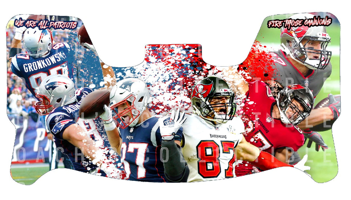 Rob Gronkowski Custom Visor for Any Full Size Riddell Helmet (Universal Fit)