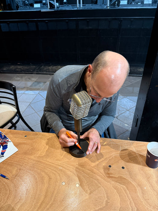 Keith Hernandez, Gary Cohen & Ron Darling Autographed 15” Vintage Mini Broadcaster Microphones (Beckett)