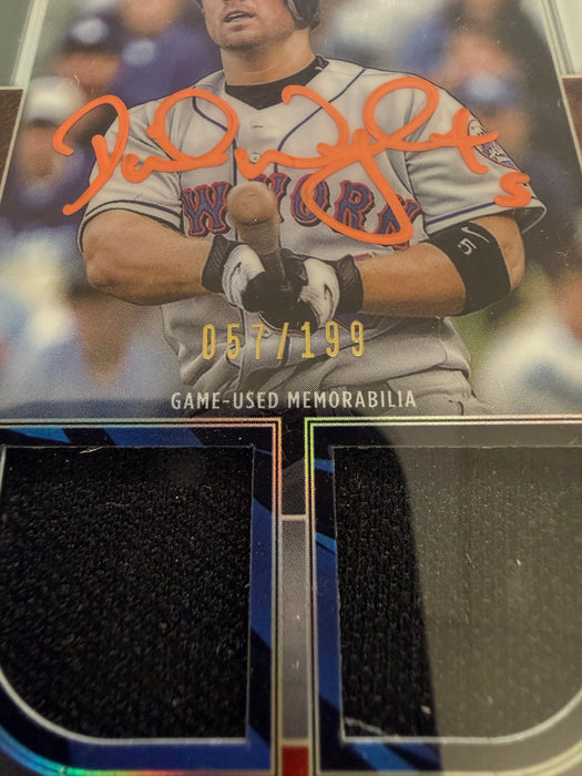 David Wright Autographed Double Relic Card Gem 10 Auto #057/199 (PSA SLAB)