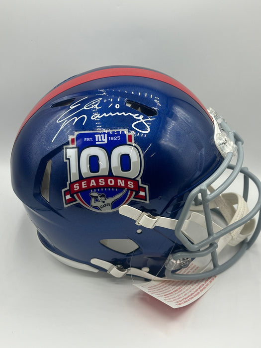 Eli Manning Autographed NY Giants 100th Season Anniversary Full Size Authentic Helmet (Fanatics)