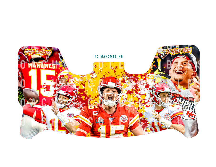 Patrick Mahomes Custom Visor for Any Full Size Riddell Helmet-3 Styles (Universal Fit)