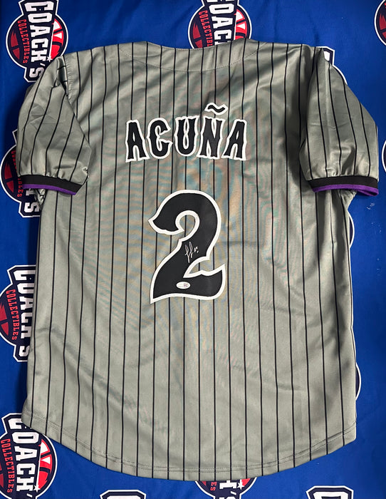 Luisangel Acuna Autographed CUSTOM NY Mets City Connect Jersey (JSA)