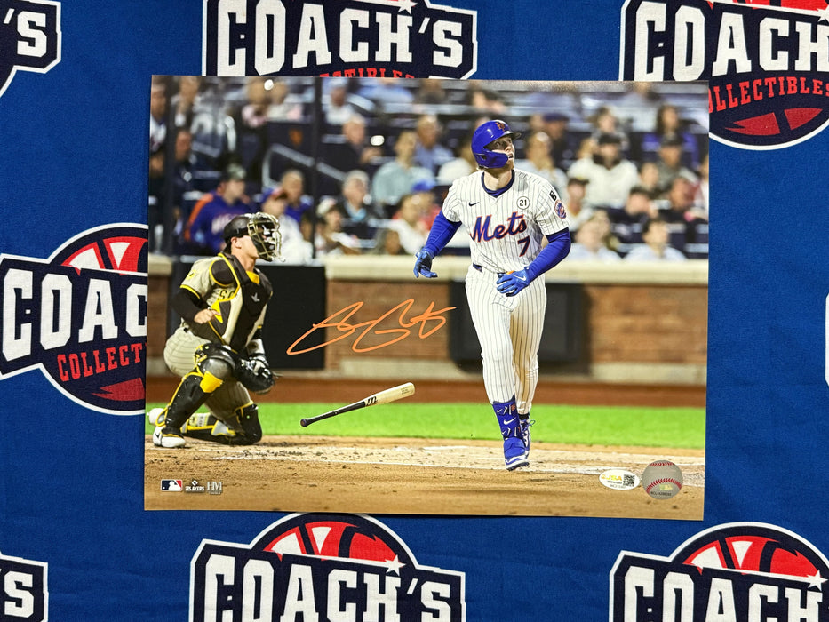 Brett Baty Autographed 11x14 Home Run Photo (JSA)