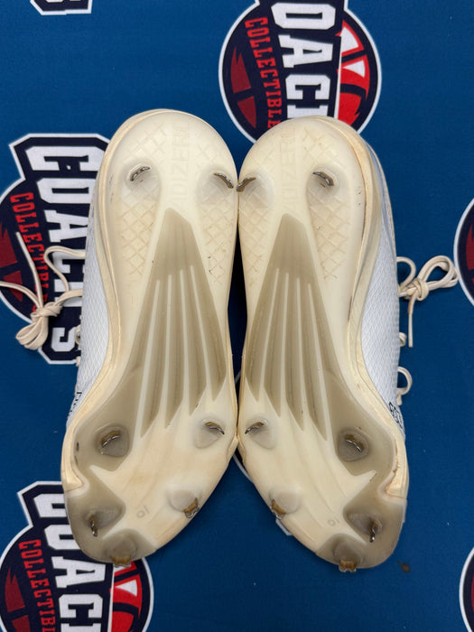 GAME USED Ronny Mauricio Autographed PAIR of Adidas Cleats w/ GU 2025 Inscription (JSA)