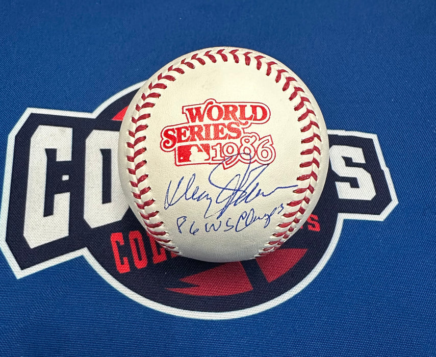 Davey Johnson Autographed 1986 World Series Baseball with 86 WS Champs Inscription (JSA)