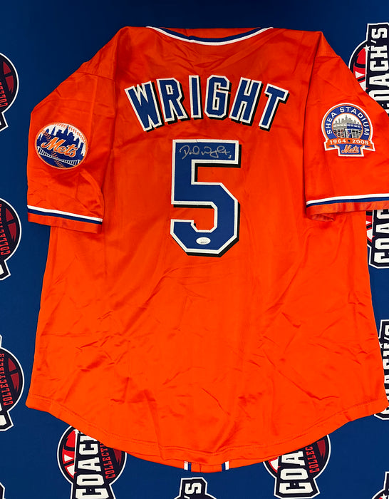 David Wright Autographed NY Mets CUSTOM Orange Jersey (JSA)