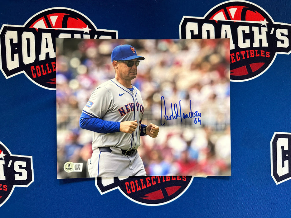 Carlos Mendoza Autographed 8x10 Photo (Beckett)