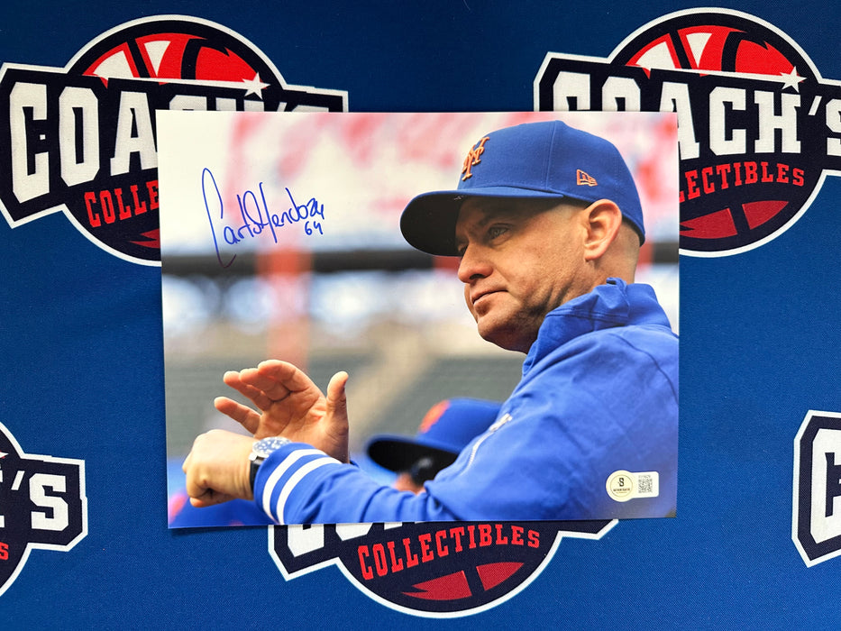 Carlos Mendoza Autographed 8x10 Photo (Beckett)