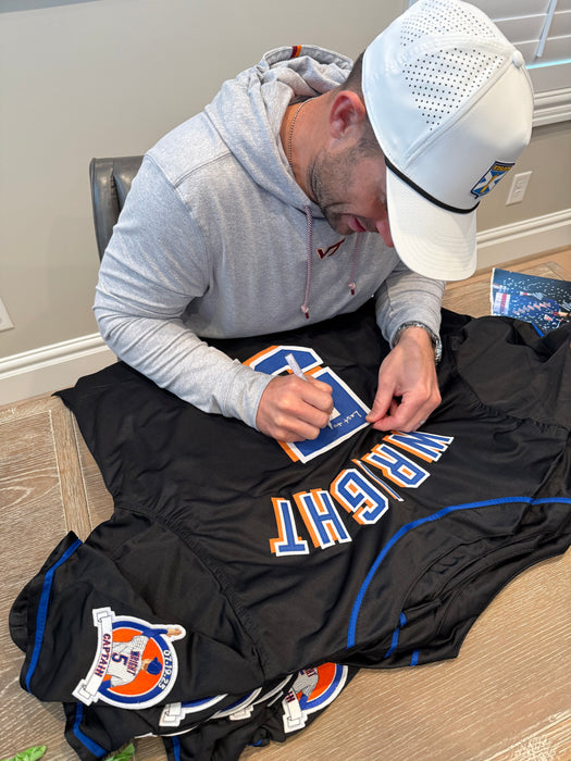 David Wright Autographed NY Mets CUSTOM Black Jersey with Once a Met, Always a Met Inscription (JSA)