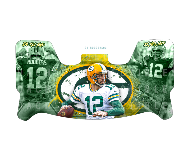 Aaron Rodgers Custom Visor for Any Full Size Riddell Helmet (Universal Fit) (4)