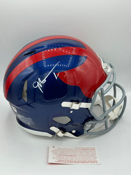 Malik Nabers Autographed NY Giants 100th Anniversary Alternate Speed Authentic Helmet (Beckett)