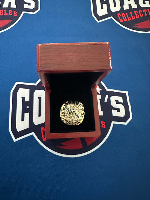 1994 Brian Leetch New York Rangers Replica Stanley Cup Ring w/ Display Box