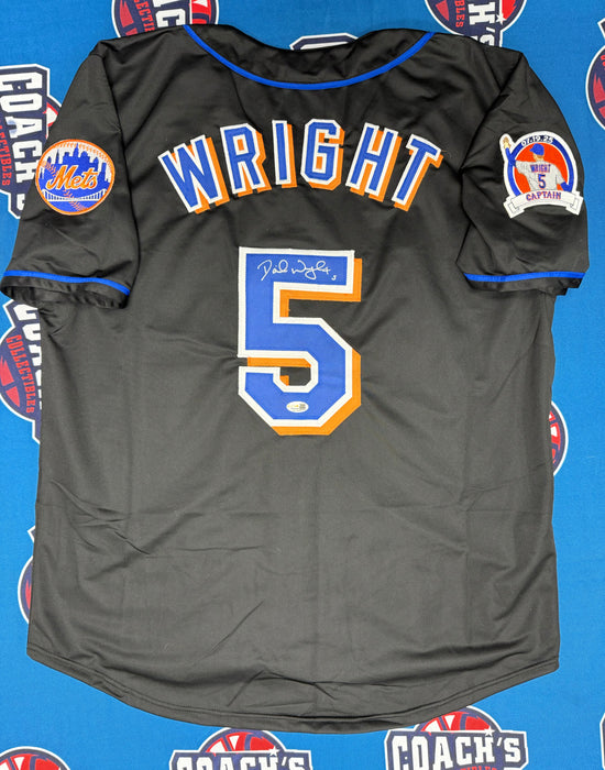 David Wright Autographed NY Mets CUSTOM Black Jersey (JSA)
